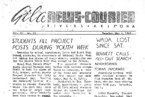 Gila News-Courier Vol. II No. 53 (May 4, 1943) (ddr-densho-141-89)