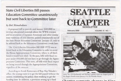 Seattle Chapter, JACL Reporter, Vol. 37, No. 2, February 2000 (ddr-sjacl-1-471)
