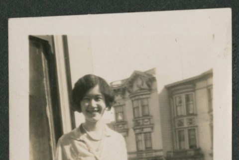 woman on a balcony (ddr-densho-378-544)
