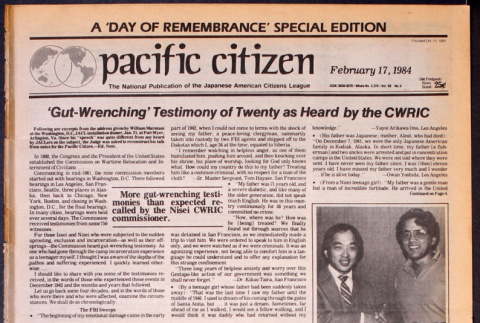 Pacific Citizen, Vol. 98, No. 6 (February 17, 1984) (ddr-pc-56-6)