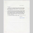 Letter from Roy Uyahata (sp?) (ddr-densho-1007-1066)
