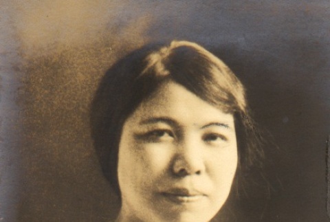 Portrait of Shizuko Kawasaki, a Musashino Women's University professor (ddr-njpa-4-566)