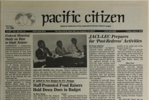 Pacific Citizen, Vol. 106, No. 22 (June 2, 1988) (ddr-pc-60-22)
