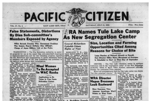 The Pacific Citizen, Vol. 17 No. 4 (July 31, 1943) (ddr-pc-15-29)