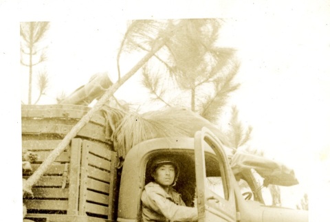 Soldier in a truck (ddr-densho-22-224)