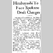 Hirabayashi To Face Spokane Draft Charges (October 8, 1944) (ddr-densho-56-1070)