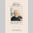 Memorial Service program for Bill Iino (ddr-densho-368-15)