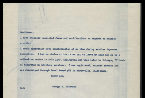 Letter from George H. Nakamura (ddr-csujad-55-2183)