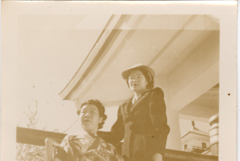 Tomoye (Nozawa) Takahashi and unidentified woman (ddr-densho-426-2056)