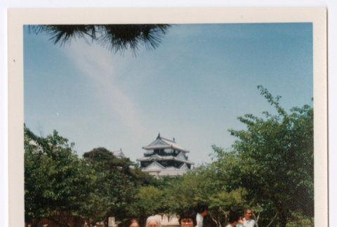 Mitsuye Yabe and Friends Outside Matsuyama Castle (ddr-ohs-1-208)