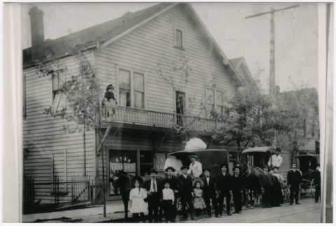 A group in front of Star Laundry (ddr-densho-353-98)