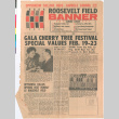 Page from Roosevelt Field Banner with article about Mary Mon Toy presenting show tickets to executive of Oppenheim Collins (ddr-densho-367-227)