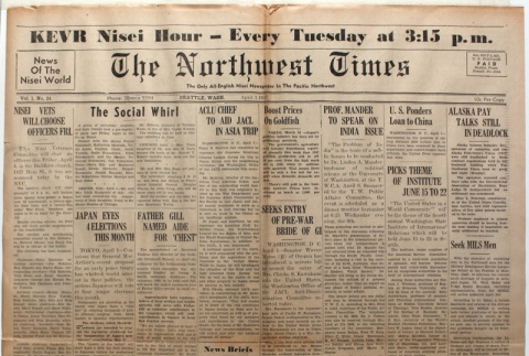 The Northwest Times Vol. 1 No. 24 (April 1, 1947) (ddr-densho-229-10)
