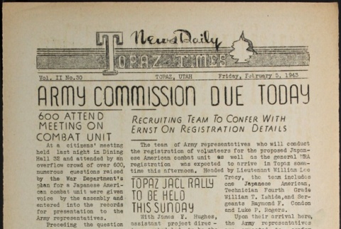 Topaz Times Vol. II No. 30 (February 5, 1943) (ddr-densho-142-92)