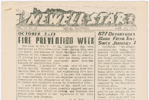 The Newell Star, Vol. II, No. 39 (September 28, 1945) (ddr-densho-284-87)