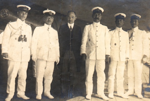 Rokuro Moroi and Japanese naval officers (ddr-njpa-4-1103)