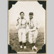 Two men in sports uniforms (ddr-densho-383-123)