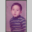 School photo of boy in striped shirt (ddr-densho-523-584)