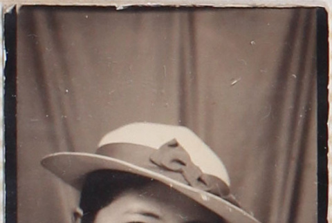 Portrait of woman in hat (ddr-densho-464-82)