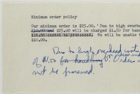 Minimum Order Policy (ddr-densho-424-384)