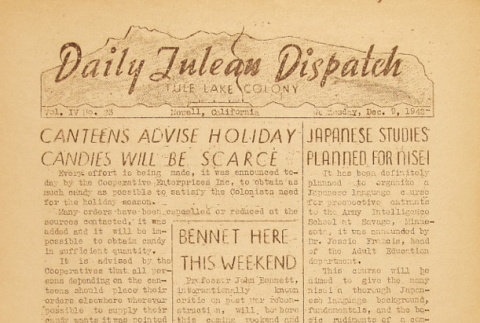 Tulean Dispatch Vol. IV No. 23 (December 9, 1942) (ddr-densho-65-114)