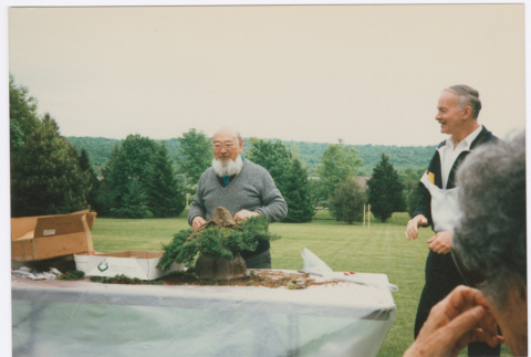 Kaneji Domoto's bonsai demonstration (ddr-densho-377-3013)