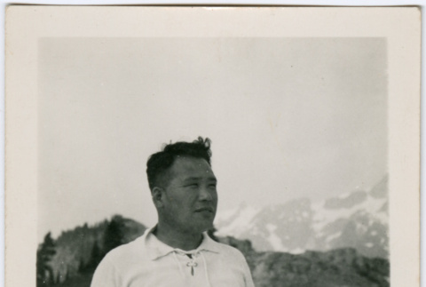 Man near mountains (ddr-densho-329-796)