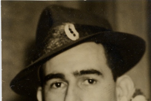 Man wearing leis (ddr-njpa-2-942)