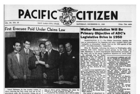 The Pacific Citizen, Vol. 29 No. 27 (December 31, 1949) (ddr-pc-21-52)