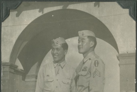 Jim Tateoka and Masao Sakagami in Europe (ddr-densho-328-61)