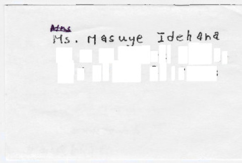 Address and note (ddr-densho-501-82)