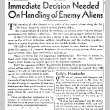 Immediate Decision Needed On Handling of Enemy Aliens (February 18, 1942) (ddr-densho-56-633)