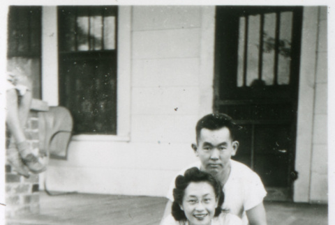 Couple with dog (ddr-densho-1007-789)