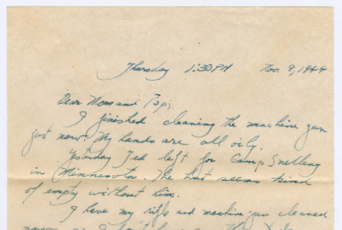 Letter from Tadashi Ishida to Mr. & Mrs. Y Ishida (ddr-densho-535-62)