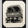 Leo Morishita in a military truck (ddr-densho-542-635)