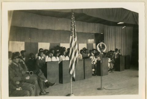 Musicians on stage for Armistice Day (ddr-densho-37-1154)