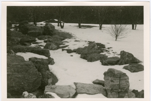Rock waterway covered in snow (ddr-densho-377-2030)