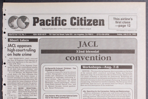 Pacific Citizen, Vol. 115, No. 1 (July 3-10, 1992) (ddr-pc-64-26)