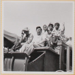Hardy Shiomi with three boys and wagon driver on covered wagon (ddr-densho-522-319)