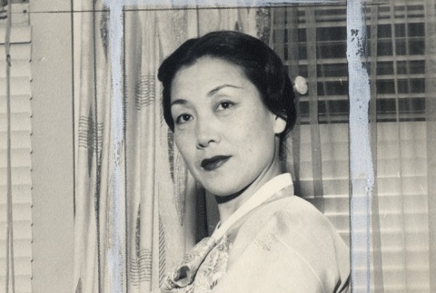 Halla Pai Huhm posing in Korean dress (ddr-njpa-2-440)