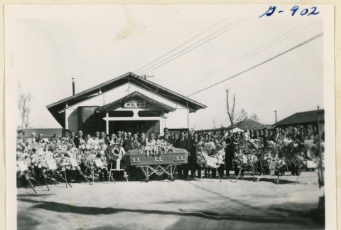 Mourners at a Buddhist Church funeral (ddr-densho-37-1951)