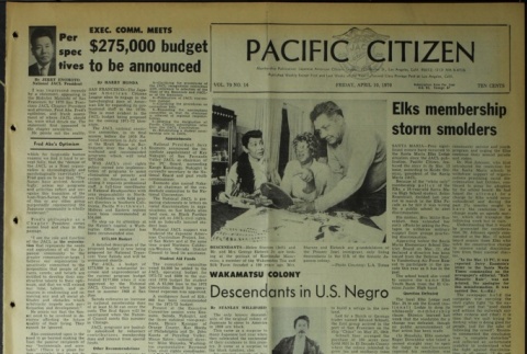 Pacific Citizen, Vol. 70, No. 14 (April 10, 1970) (ddr-pc-42-14)