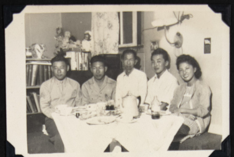 Five seated around a table (ddr-densho-542-715)