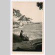 Two People Sitting by the Beach (ddr-densho-368-730)