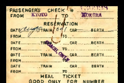 Passenger's check no. 130998 (ddr-csujad-55-2237)