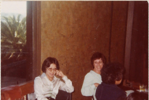 Three women sitting at tables (ddr-densho-426-1317)