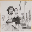 Yoshiko Shiomi holding Susan Shiomi (ddr-densho-522-156)