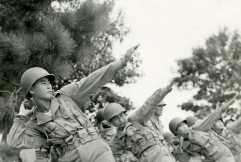 Soldiers in basic training (ddr-densho-22-473)