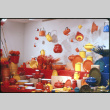 Display of yellow, orange and red enamel and lacquerware (ddr-densho-426-363)