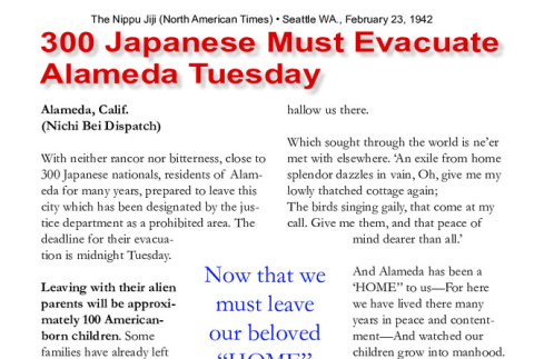 300 Japanese Must Evacuate Alameda Tuesday (ddr-ajah-4-58)